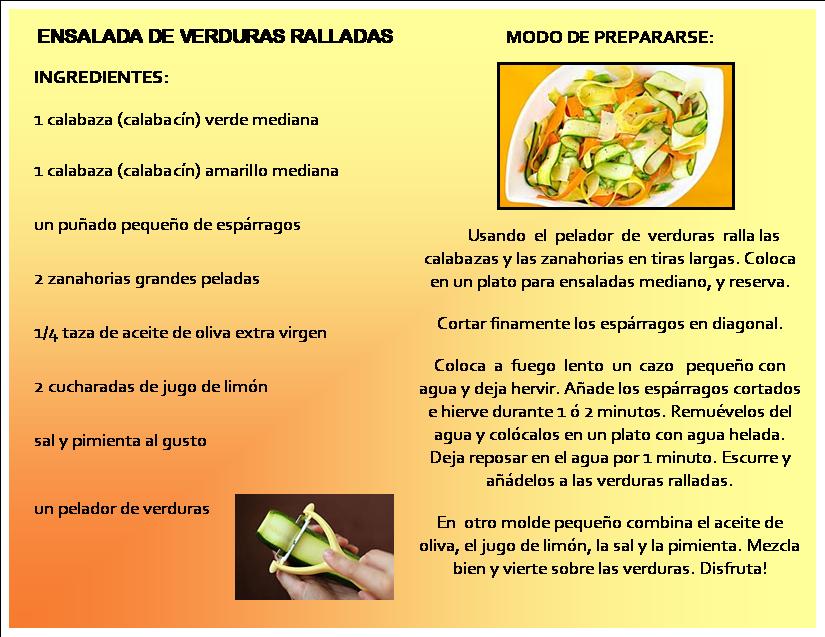 Ensalada de Verduras Ralladas