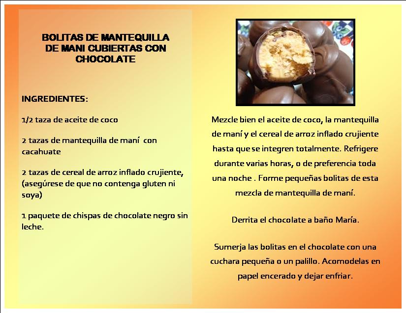 Bolitas de mantequilla de mani cubiertas con chocolate