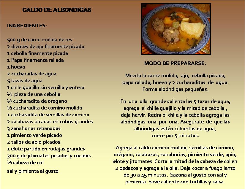 Caldo de Albondigas